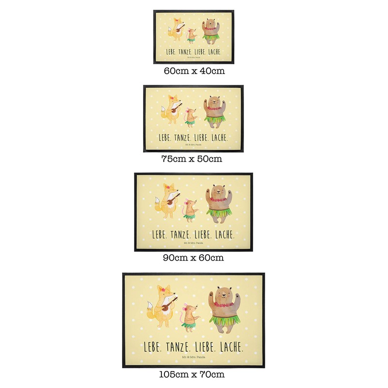 Mr. & Mrs. Panda 40 x 60 cm Doormat Forest