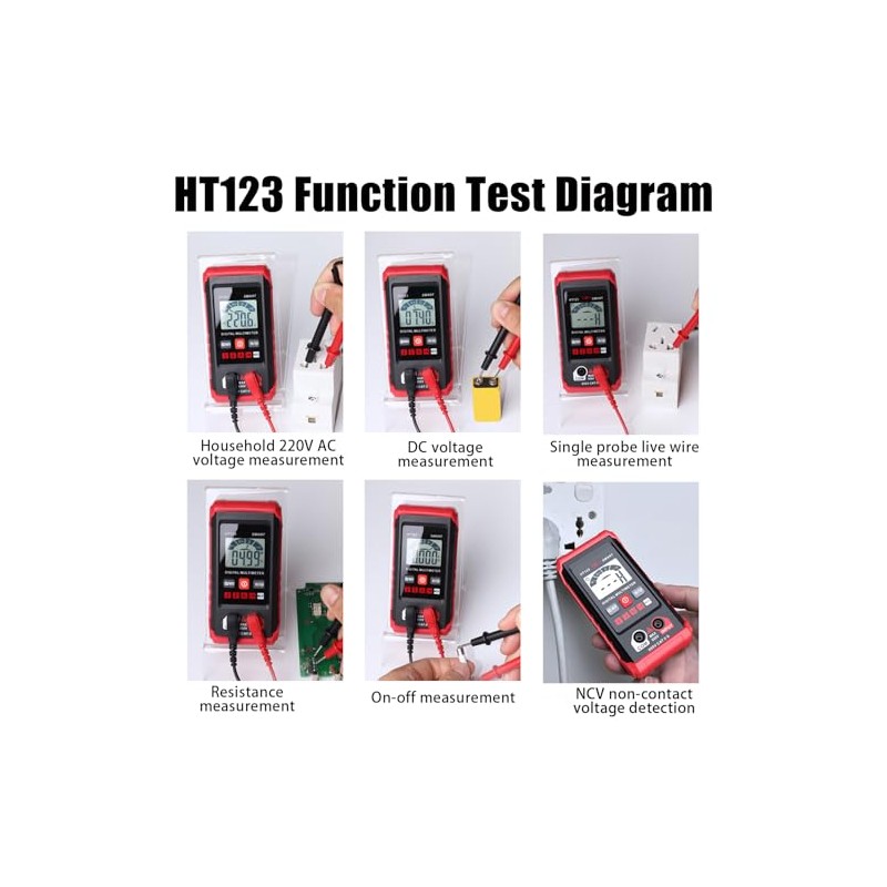 Smart Digital Multimeter, Ht123 Smart Digital Multimeter, Tm-510 4000 Counts