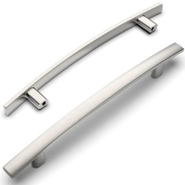 Amerdeco 10 Pack Brushed Satin Nickel 5 Inch(128mm) Hole Centers Kitchen Cabinet Pulls Hardware Kitchen Handles for Cabinets Cupboard Handles Drawer Pulls ZH0003…