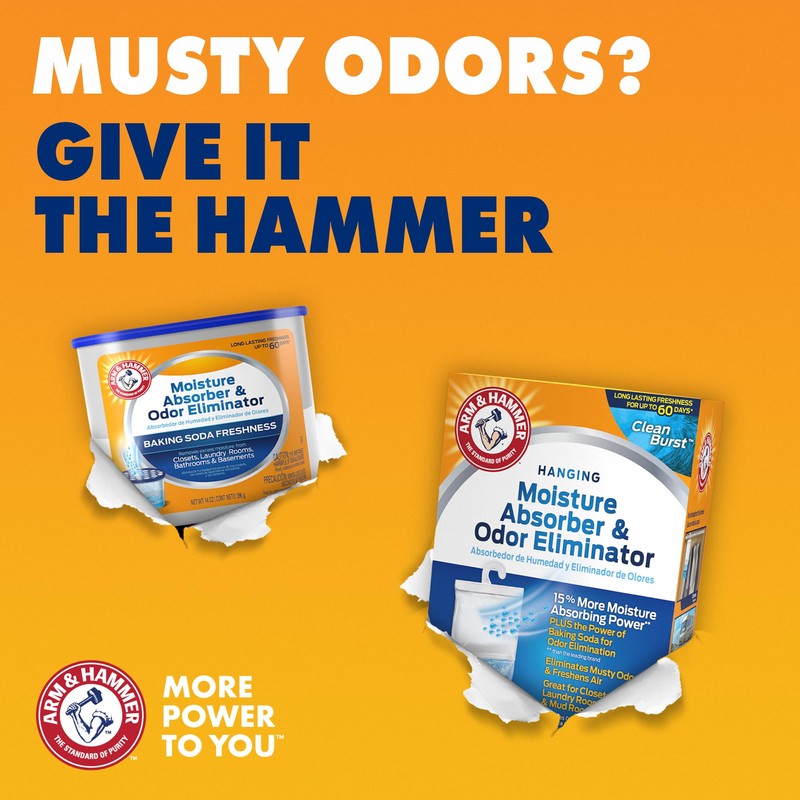 Arm & Hammer Fragrance Free Refillable Moisture Absorber and Odor
