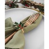 YöL Set Of 6 Deluxe Holly Gem Napkin Rings Christmas