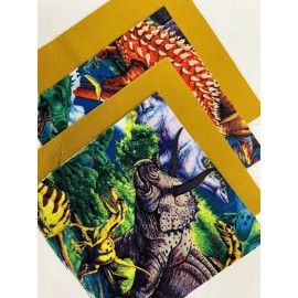 32 5" Quilting Fabric Squares Quilting Charm Pack Pre Cut Dinosaur