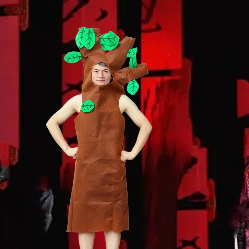 LOVIVER Adult Large Tree Costume for Women and Men Nonwoven