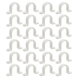 Semetall Conduit Strap Clamps 1/2-Inch (22mm) - 30-Pack Plastic Two-Hole Non-Metallic Pipe Clamps for PVC Conduit