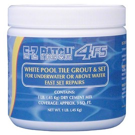 E-Z Products 4 F.s. White Pool Tile Grout Repair (Fast Set) 1 Lb.