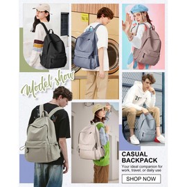 Green School Backpack for Women Teen Girls, Bookbag College Student Backpack for School Men Boys, Mochilas Escolares Casual Daypack Lightweight Book Bag