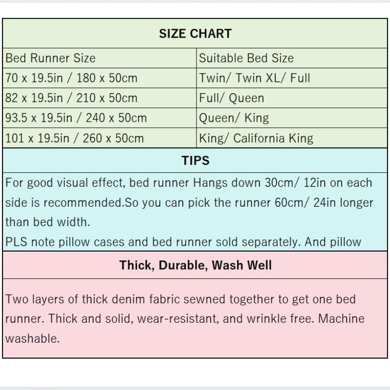 Lightolife Modern Bed Runner Decorative Bed End Scarf for Home