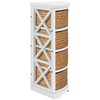 eHemco Hampton Meadows 4 Tier X-Side Corner Table Storage Cabinet