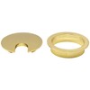 Electriduct 2-3/8" Metal Desk Grommet Two-Piece Design (Brushed Brass) |