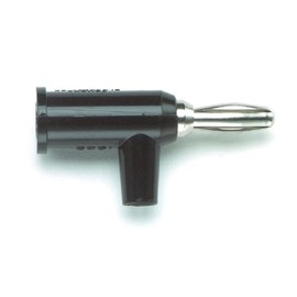 Pomona 1825-0 Banana PLUG with SAFETY COLLAR, SOLDERLESS, BLACK (Pack of 10)