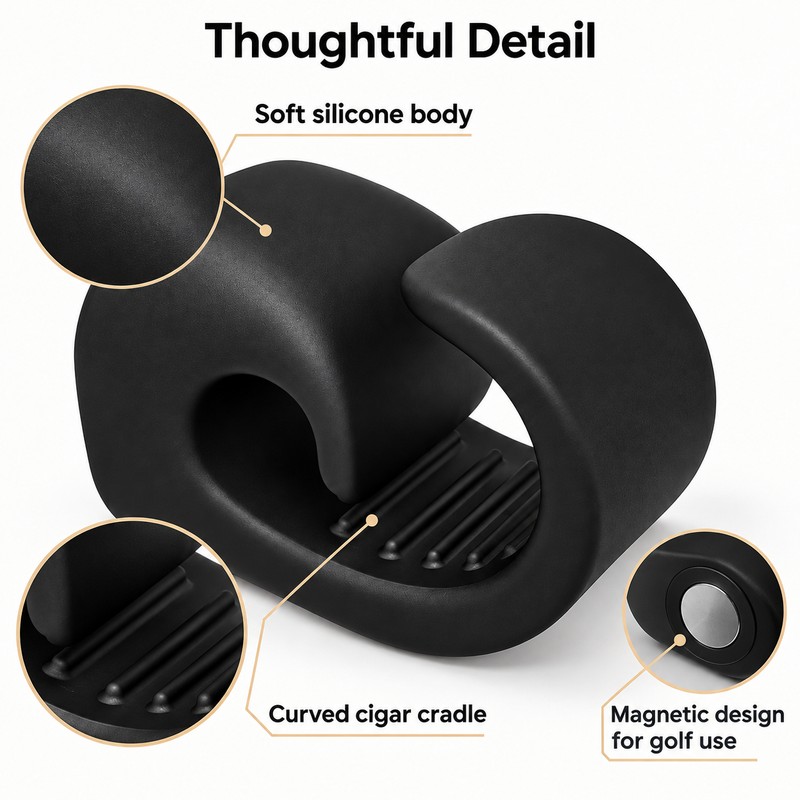 Magnetic Golf Cigar Holder for Golf Carts – Flexible Silicone