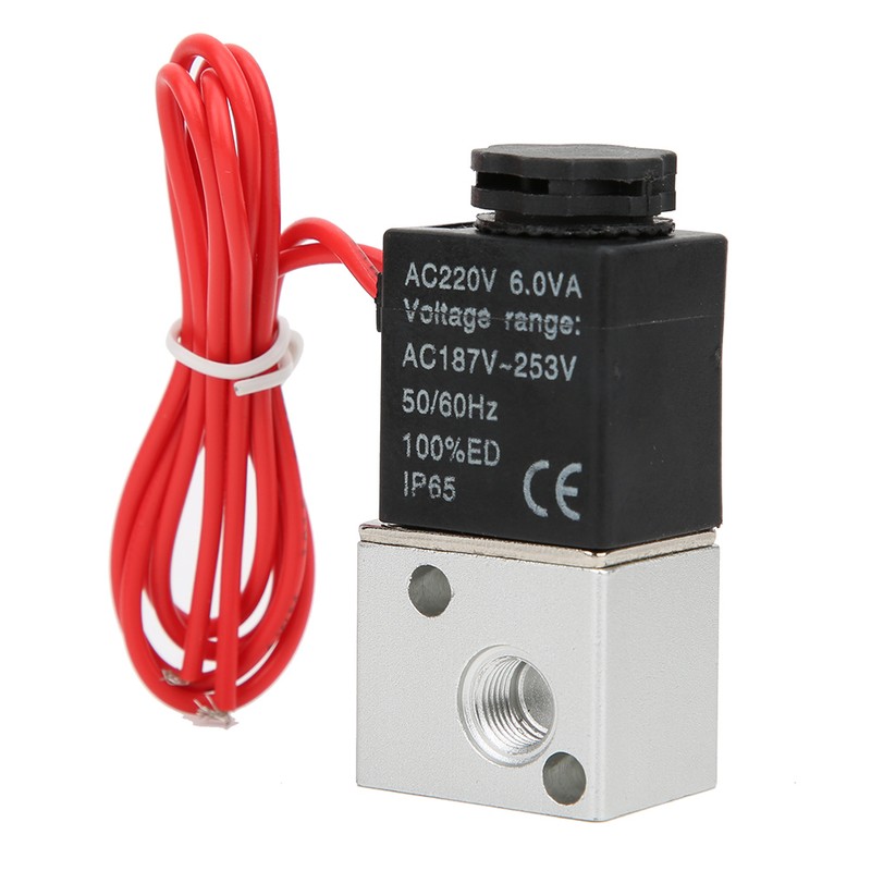 DirectActing Solenoid Valve Water Air Oil 2Position 3Way Aluminum Alloy