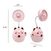 Ennotek Cute Animal Table Top Pink Fan USB-C, Fun Office