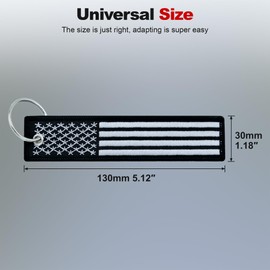 TOKCKYBL Motorcycle Keychain Tag, Flag Keychain Tag, Key Ring for Motorcycle, ATV, UTV, Cars, Backpacks, Trucks, Sportbikes, Dirt Bike, Gifts, Funny Key Chain Lanyard, Black, 5.1*1.15