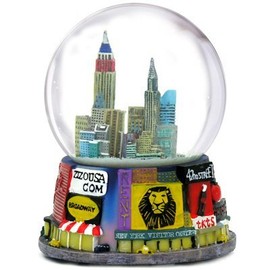 ZIZO USA New York City Broadway Snow Globe (3.5 Inches Tall) Souvenir Broadway Theater Shows Snow Globes