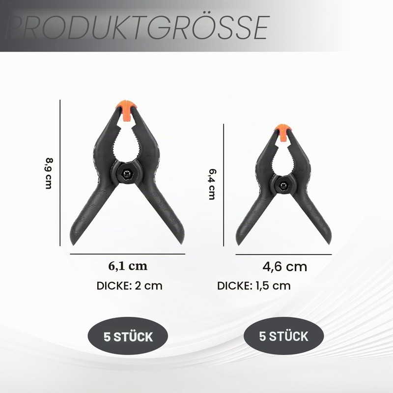 Sikweny Pack of 10 Nylon Clamps with Non-Slip Handle Clamping