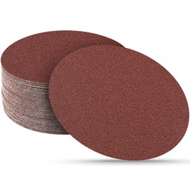 Sruhrak 30 Pcs 180mm Sanding Discs 100 Grit, 7 In Round Sandpaper Hook and Loop Sanding Pads for Drywall Sander