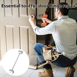 Door Hinge Adjustment Tool, 0.55–0.75 Heavy Gauge Hinge Gap Adjusting Wrench Tool, Adjustable Door Hinge Repair Spanner Hinge Bender Tool for Standard Door Commercial Doors