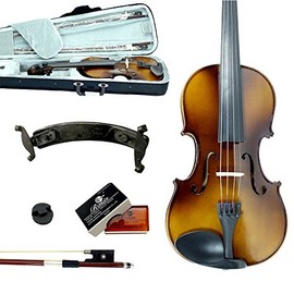 Sky Guarantee Sound 1/8 Size Student Beginner Violin Fiddle Outfit Natural Solid Maple Back Spruce Top with Case, Shoulder Rest, 2 Bows, Rosin and Mute