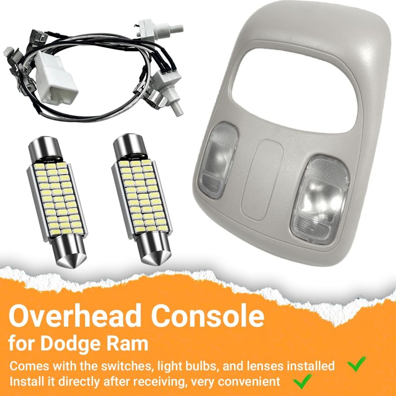 zixixvan Overhead Console for Dodge Ram 1500 2500 3500 (2002-2010),