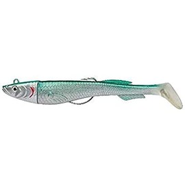 Berkley PowerBait Power Sardine, Fishing Hook, Soft Lures, Sea Fishing, Saltwater Soft Bait Minnow Paddle Tail Lure for Bass, Seabass, Pollack, Cod, Eel, Ling and Wrasse, Ayu Green, 10g | 9cm