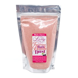 Luxiny Natural Bath Bomb Dust, a Foaming Bubble Bath for Adults, Made with Bath Oil & Coconut Milk for a Bath Soak That is Relaxing & Soothing to Dry & Sensitive Skin, 8oz (Black Cherry)