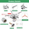 WADEO Camping Stove with 1LB Propane Tank Adapter, Fuel Can