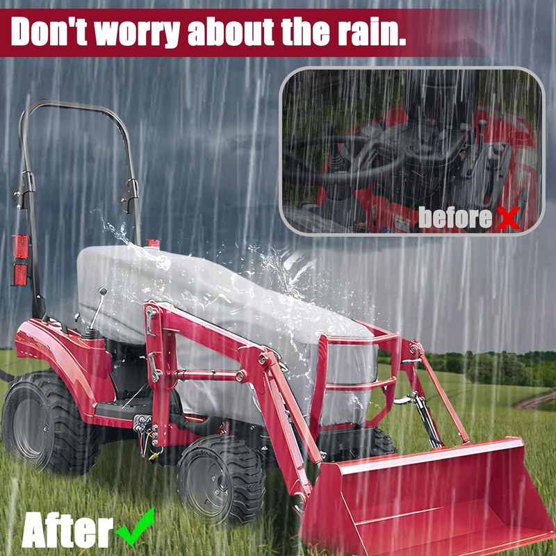 600D Tractor Cover Compatible with Kubota,John Deere,Mahindra, Bobcat,Waterproof Compact Utility