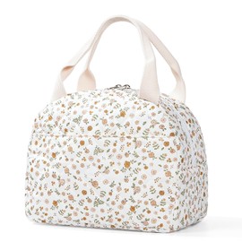 GGBOVVO Lunch Bag for Women - Insulated Lunch Box Tote Bag Reusable Cooler Bag Large Capacity Leakproof Quilted Lunch Box for Work Office Picnic Travel.
