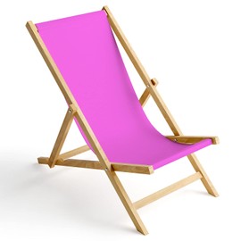 Ferocity Deck Chair Fabric Replacement Cover 131x44 cm Canvas Seat Cover Patio Lounge Garden Chairs Easy to install, Pink [119]