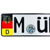 German Coat of Arms License Plate Flag + Eagle (Munich