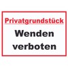 HB-Druck Privatgrundstück Wenden verboten Sign A5 (148 x 210 mm)