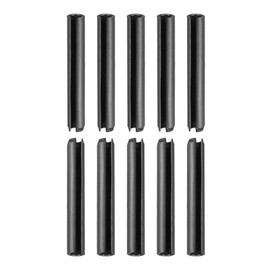 DTGN 5 mm x 40 mm (DxL) Slotted Spring Pin - Pack of 50 - Good for Home Machine Closure - 65Mn Spring Dowel Tension Roll Pin - Black