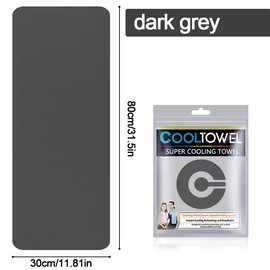 1/10PCS Instant Cooling Microfiber Towel for Sports, Fitness, Camping & Hiking (Dark Grey)