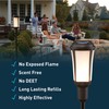 Thermacell Patio Shield Torch Mosquito Repeller; Adjustable Height; Effective Mosquito Repellent; No Candles or Flames; DEET-Free Citronella Torch Alternative; Includes 12-Hour Refill,Multicolor