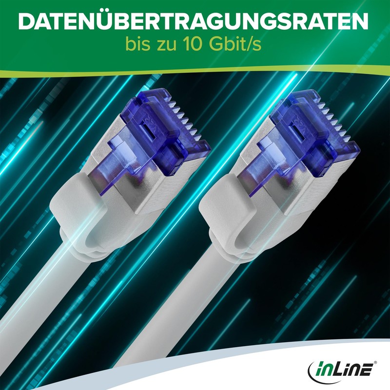 InLine® Patchkabel Slim, Cat.6A, S/FTP, TPE (LSZH) flexibel, PoE, Kupfer