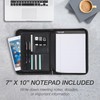 Samsill Professional Padfolio, Faux Leather Junior Portfolio with Zipper, 10.1
