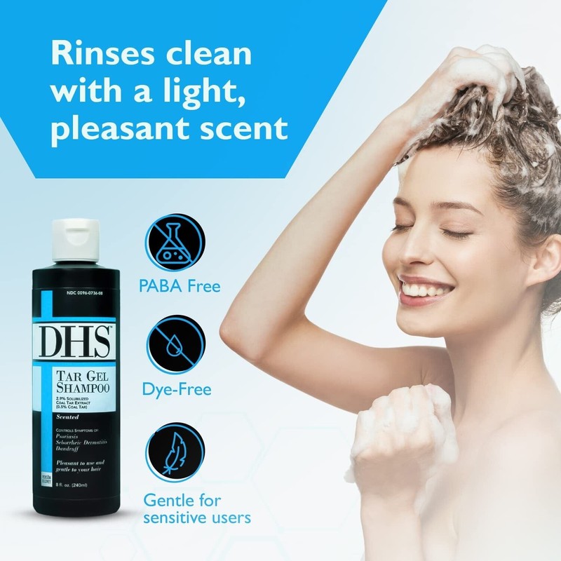 DHS TAR SHAMPOO Anti Dandruff, Psoriasis, Coal Tar GEL 8
