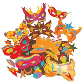 Springboard Glitter Masks And Shapes Craft Activity Pack (Pack of 40)
