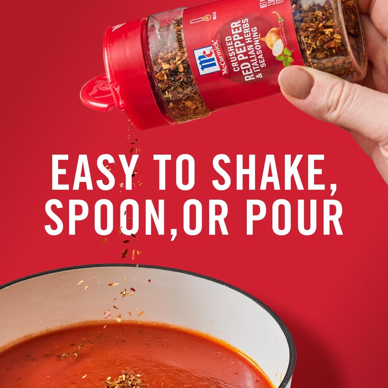 McCormick Seasoning, Crushed Red Pepper & Italian Herbs, Robust Italian