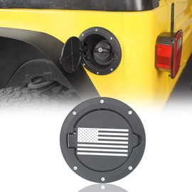 Hooke Road Wrangler TJ - Tapa de tapa de gasolina para llenado de combustible, compatible con Jeep Wrangler TJ 1997-2006 - Bandera de Estados Unidos