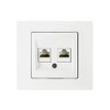 Gunsan Moderna Data Connector 2 Way CAT6 Internet Network White