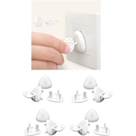 UK Plug Socket Covers with Key, Baby and childproof Electrical Outlet Protectors for Shock Prevention, Easy Install, Ideal for Kids' Safety and proofing (50 Pieces)