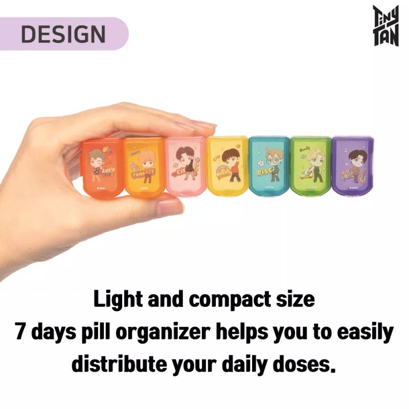 TinyTAN BTS Merchandise K-POP Merch TinyTAN Daily Portable Detachable Pill