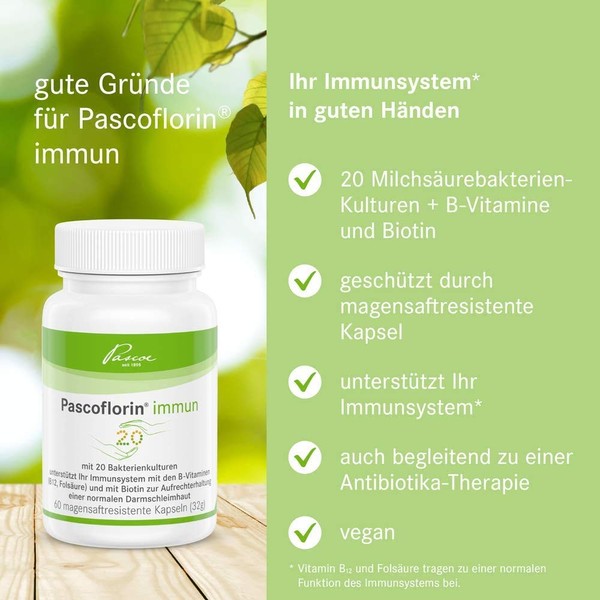 Pascoflorin immune AT: 20 lactic acid forming bacterial cultures -
