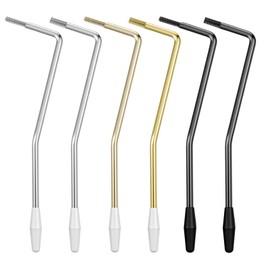 6Pcs Whammy Bar 6mm & 5mm Thread Tremolo Arm Whammy Bar for Electric Guitar with Tip Metal Single Tremolo Arm (Gold, Silver,Black)