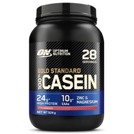 Optimum Nutrition Optimum Nutrition Gold Standard 100% Casein langsam abbauendes Proteinpulver mit Zink, Magnesium & Aminos?uren, f?rdert Muskelwachstum & Reparatur ber Nacht, Strawberry Delight, 28 Portionen, 924 g