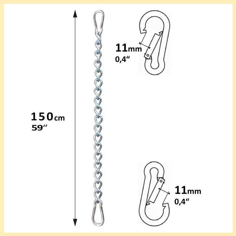KLIFFHÄNGER Extension Chain for Hanging Chair, Hammock Chair and Hammock