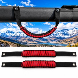 2Pcs Braided Paracord Grab Handles for Ford Bronco 2021–2023 – Textured Roll Bar Grips for Off-Road Adventures