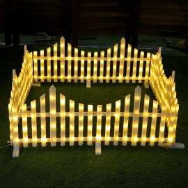 Waterproof Outdoor Solar & Plug Garden Fence Decorative Lighting for Christmas Tree and Courtyard DecorationEmitting Color: Warm White, Lamp Power(W): Solar1.2V, Model Number: Wave version